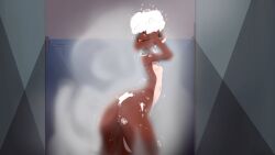 1girls anthro digital_drawing_(artwork) female female_focus female_only fur furry game_cg nude nude_female shower solo steam viv_the_game vivien_martin