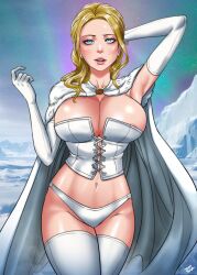 1girls big_ass big_breasts breasts bust busty chest curvaceous curvy curvy_figure digital_media_(artwork) emma_frost female female_focus hellfire_club hero heroine hips hourglass_figure huge_ass huge_breasts large_ass large_breasts legs light-skinned_female light_skin marvel marvel_comics mature mature_female mutant slim_waist superhero superheroine thick thick_hips thick_legs thick_thighs thighs tora_tora voluptuous waist white_queen wide_hips x-men