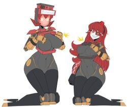 2d ass big_ass big_breasts big_thighs black_body breasts butt dispenelope_(diamond_nella) dispenser_(team_fortress_2) dispenser_lady female female_only huge_ass huge_breasts huge_thighs medium_breasts mimi_sentry red_hair robot robot_girl sentry_(team_fortress_2) sentry_turret tagme team_fortress_2 tf2 thick_hips thick_thighs thighs valve valve_(company)