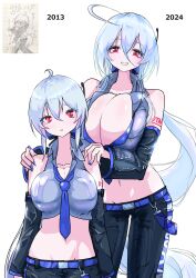 clothed curvy_figure huge_breasts long_hair looking_at_viewer red_eyes vocaloid white_hair yowane_haku