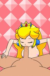 1boy 1girls animated blonde_hair blue_eyes breasts cock crown dick earring earrings fellatio female hair human light-skinned light-skinned_female light_body light_skin male mario_(series) minus8 nintendo nipples nude oral penis pov ppppu ppppu_(original) princess_peach straight sucking sucking_penis tan tan_body tan_skin tan_skinned_male tanned tanned_male tanned_skin uncensored yellow_hair