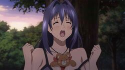 animated animated_gif breasts huge_breasts maken-ki! maken-ki!_two mature_female nijou_aki screenshot teddy_bear