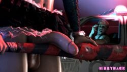 1boy 1futa 3d balls batman:_arkham_knight batman_(series) dc dc_comics futa_with_male futanari harley_quinn harley_quinn_(arkham) harley_quinn_(arkham_knight) intersex james_gordon mikeymack nipples penis supervillainess testicles