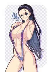 1girls big_breasts breasts female female_focus female_only mifenami nico_robin one_piece sling_bikini tagme