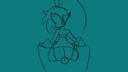 animated ass assjob buttjob clothed clothed_sex clothing female papersketch shantae shantae:_half-genie_hero shantae_(character) sketch