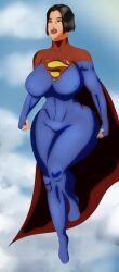 big_breasts curvy dc_comics greco_(artist) skin_tight supergirl thick_thighs wide_hips