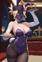 ai_generated black_dahlia bunnysuit civitai female human justtnp looking_at_viewer skullgirls video_games