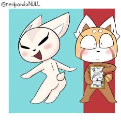 2girls aggressive_retsuko aggretsuko ass breasts covering embarrassed female fenneko netflix redpandanull retsuko sanrio tagme