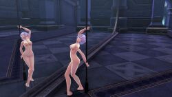 big_breasts eiyuu_densetsu mirror mirror_reflection pole_dancing purple_hair sen_no_kiseki sharon_krueger sharon_kruger stripper_pole tagme trails_of_cold_steel video