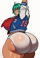 1girls ai_generated alternate_ass_size ass ass_focus bubble_butt coach gigantic_ass massive_ass oc original_character round round_ round_ass ssktch thick_thighs