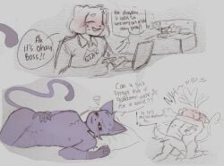 anthro anthro_on_anthro anthro_only canine cat catnap catnap_(poppy_playtime) critters_(poppy_playtime) dog dogday dogday_(poppy_playtime) doggy domestic_cat domestic_dog feline furry_only no_humans orange_fur orange_skin poppy_playtime poppy_playtime_(chapter_3) purple_fur purple_skin sex smiling_critters tagme