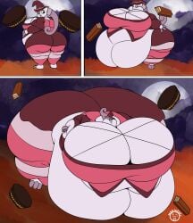 bbw big_ass big_breasts breasts bubble_butt cleavage female furry huge_ass huge_breasts mad_n_evil morbidly_obese overweight thick_thighs weight_gain wide_hips