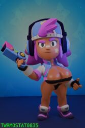 3d big_breasts blender_(software) brawl_stars shelly_(brawl_stars) star_shelly twrmostat0835