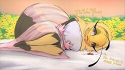 bee_girl blossom_(thousandfoldfeathers) crying_with_eyes_open flower_field thousandfoldfeathers