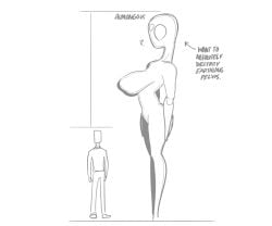 1boy 1boy1girl 1girls 3_eyes alien alien_girl alien_humanoid averysweatyboy big_breasts english_text faceless_character faceless_male height_comparison height_difference humongous size_comparison size_difference