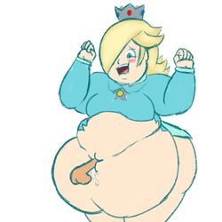 bbw belly belly_fuck big_belly fat huge_belly mario_(series) nintendo overweight princess_rosalina slightly_chubby tagme