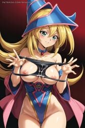 1girls ai_generated ass athletic athletic_female big_ass big_breasts blonde_hair blue_eyes blue_mizugi blush cleft_of_venus completely_nude completely_nude_female curvy curvy_figure cute cute_face dark_magician_girl detailed dinixdream duel_monster eyelashes eyeshadow female female_only fit fit_female focus hat hentai hi_res high_quality huge_breasts lactation legs light-skinned_female light_skin lips lipstick looking_at_viewer makeup mascara mature midriff milk mizugi naked navel nipples nude patreon patreon_username petite pool poolside posing pussy pussy_visible_through_clothes pussy_visible_through_swimsuit realgfai seductive seductive_look slim smile solo stable_diffusion standing tagme teenager thick_ass thick_butt thick_thighs thighs young younger_female yu-gi-oh!