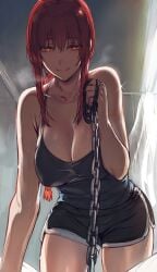 1girls big_breasts chain_leash chains chainsaw_man dominant dominant_female domination dommy_mommy femdom horny_female huge_breasts leash leash_and_collar leash_pull leashed leashed_collar leashed_pov makima_(chainsaw_man) mommy on_leash red_hair seductive seductive_gaze seductive_look shounen_jump steam steaming steamy sweat sweaty sweaty_body viewer_on_leash