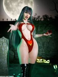 1girls 3:4 3d big_breasts black_hair black_widow_(marvel) bodysuit breasts clothed cosplay daz3d dynamite_comics female female_only graveyard green_eyes halloween halloween_costume high_heels hips hourglass_figure huge_breasts jackgb large_breasts lips long_hair marvel marvel_cinematic_universe marvel_comics moon moonlight natasha_romanoff navel night no_sex open_mouth outside pale-skinned_female pale_skin parody posing posing_for_the_viewer red_lipstick scarlett_johansson seductive seductive_look solo standing thighs underboob vampire vampire_girl vampirella vampirella_(cosplay) vampirella_(series) waist wide_hips