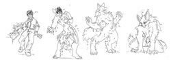 absorption canine comic furry goo male mammal monochrome okpc163 penis transformation unwilling wolf