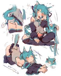 big_stretch cat_ears catgirl hatsune_miku otintin tagme