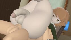 2boys animated brown_hair cum cum_in_ass cum_inside cumming cumming_from_anal_sex cumming_together cumming_while_penetrated danganronpa danganronpa:_trigger_happy_havoc femboy femboysub flaccid flaccid_penis flaccid_while_penetrated fujisaki_chihiro gay gay_anal gay_male gay_sex limp_cock limp_penis male male_only mr_chazz80 multiple_boys no_sound penis sissy yaoi