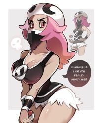 bandana big_breasts pink_hair pokemon team_skull team_skull_grunt team_skull_grunt_(female)