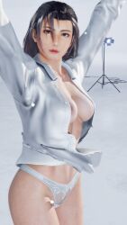 big_ass big_breasts breasts female female_only kazama_jun milf omegaxsmash panties tekken tekken_8 thick_thighs