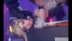 1boy 1girls 3d 4k angela_ziegler blizzard_entertainment blonde_female blonde_hair bouncing_breasts breasts breasts_out eggsnsfw gabriel_reyes half-dressed interracial mercy moaning overwatch penetration penis rape reaper sex sound strangling tagme vaginal_penetration video