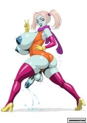 big_ass big_breasts blue_body blue_skin dragon_ball dragon_ball_daima futa_focus futa_only futanari panzy_(dragon_ball_daima) pointy_ears shihouinsutara thick