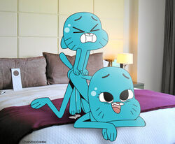 accurate_art_style anthro ass bed cum feline female gumball_watterson ihavnoname incest male mammal mother mother_and_son nicole_watterson nude open_mouth parent pussy_juice sex straight the_amazing_world_of_gumball