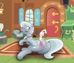 angel_(mlp) ass bondage bound cutie_mark equine female feral flogging friendship_is_magic horse interspecies lagomorph male mammal my_little_pony pony pussy rabbit silver_spoon_(mlp) straight whip