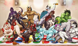 11boys 2013 3_toes 4_toes abs alcohol ano anthro antlers argonian artist_name balls ballsack beverage biceps big_muscles black_fur black_horn black_penis black_skin bladerush_(character) blue_dragon blue_eyes blue_tongue body_fur body_markings bottle canine chest_tuft chinese_dragon claws digitigrade dinosaur doberman dragon drake_(species) dramon drink drunk ear_piercing erection facial_hair fangs fenyn foreskin foreskin_folds furry furry_only gangbang gay glass green_dragon green_eyes grin group group_sex happy horns humanoid_penis hybrid intact jewel leobo linkin looking_back male male_nipples male_only mammal markings muscles musical_note necklace nex nipple_piercing no_humans nude_male one_eye_closed open_mouth partially_retracted_foreskin pecs penis piercing plain_background pubes ratharn red_eyes red_fur red_hair retracted_foreskin scalie schism scrotum semi-erect smooth_penis spread_legs spreading stereo stripes tagg teeth testicles the_elder_scrolls toe_claws tongue tongue_out tuft twister tyrannosaurus_rex uncut vaisz vein veiny_penis whiskers white_dragon white_horns wolf yaoi zerk