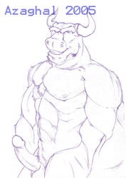 2005 azaghal balls bovine cattle erection male male_only mammal penis solo
