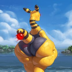 ampharos from pokemon by snootygoo