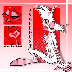 abberdoodle angel_dust_(hazbin_hotel) hazbin_hotel solo_male suggestive winking