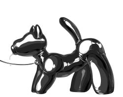 amputee black_body bondage bondage bound canid canine disability dronesuit featureless_face latex_suit leash male mammal monochrome petplay quadruple_amputee roleplay simple_background solo submissive submissive_male viddharta-joshua white_background