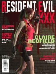 3d claire_redfield claire_redfield_(jordan_mcewen) magazine magazine_cover resident_evil resident_evil_2 resident_evil_2_remake resident_evil_xxx safe_for_work sfw sfw_version word2