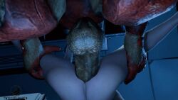 1boy 1boy1girl 3d animated armour blender_(software) commander_shepard female femshep holding_legs huge_cock krogan locker_room mass_effect penis_in_pussy red_hair small_breasts sound sound_effects straight straight_sex surprised tagme twistedraven urdnot_wrex video