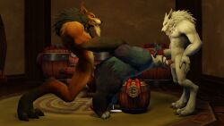 male/male pandaren pandaren_male sex warcraft worgen world_of_warcraft