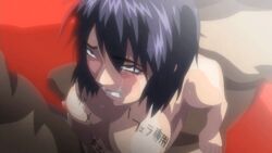 ahe_gao ahegao anal animated body_writing bouncing_breasts breasts broken_rape_victim crying crying_with_eyes_open double_penetration fat_man fucked_silly kangoku_senkan large_breasts murakami_teruaki naomi_evans nipples rape rolling_eyes sex sex_slave tears thighhighs vaginal_penetration