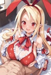 ai_generated alternate_breast_size areola areolae big_areola big_areolae big_breasts big_nipples bimbo blonde_hair breasts cum cum_between_breasts cum_on_breasts demon_girl disgaea flonne flonne_(fallen_angel) gigantic_breasts huge_areola huge_areolae huge_breasts huge_nipples large_areolae large_breasts large_nipples long_hair mak5555 nipples paizuri penis