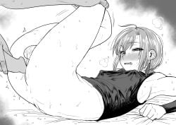 2boys anal anal_sex ass balls ballsack black_and_white blush blush_lines erection fangs femboy gay gay_sex genitals grabbing grabbing_sheets human kaiman_garupan lifting lying_on_back lying_on_bed male male/male male_focus male_only monochrome nijisanji nipple_bulge nipples_visible_through_clothing oerba_yun_fang on_bed open_mouth otoko_no_ko penetration penile penile_penetration penis ryushen sex shaking sheet_grab sweat sweatdrop sweating testicles trap trembling unseen_male_face virtual_youtuber vtuber yaoi