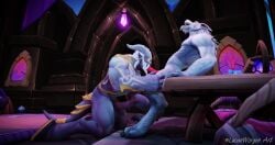 draenei draenei_male male/male sex warcraft worgen world_of_warcraft