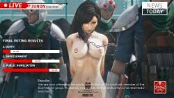 captured captured_girl collar female female_focus final_fantasy humiliation nude prisoner public_humiliation tifa_lockhart