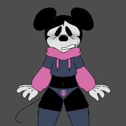 1boy andromorph anthro anthromorph blush blushing blushing_male bottomwear clothed clothing color colored creepypasta cuntboy cuntboy_only disney friday_night_funkin friday_night_funkin_mod goodbudsog_(artist) grey_background ibispaintx intersex intersex_only looking_down mickey_mouse mouse no_humans paggi_outfit public_domain simple_background solo suicidemouse.avi sweatdrop thick_thighs thighhighs tight_bottomwear topwear twitter_link wednesday_infidelity