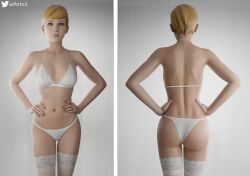 3d ass ass_focus back_view dark_room eye_contact female front_view full_color life_is_strange life_is_strange:_before_the_storm lingerie lingerie_only lingerie_panties looking_at_viewer nail_polish no_penetration panties photoshoot solo solo_female stockings victoria_chase wtfsths