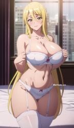 ai_generated arisato_yu big_breasts highschool_of_the_dead lingerie shizuka_marikawa