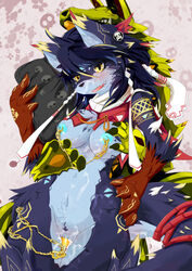 anthro big_breasts blush breasts canine chains cum dragoon86 female fox fur furry mammal nipple_piercing nipples open_mouth piercing pussy standing yellow_eyes