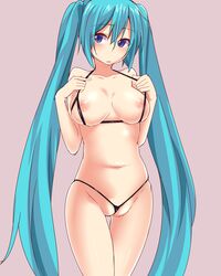 hatsune miku from vocaloid by mujakuma